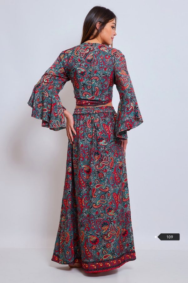 Dames Rood Turquoise Bohemian Set -Leya bestellen - BK Leder