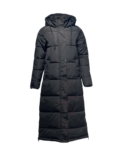 lang dames winter gewatteerde jas zwart-Cobra - bestel bij BK Leder lang dames winter gewatteerde jas zwart-Cobra