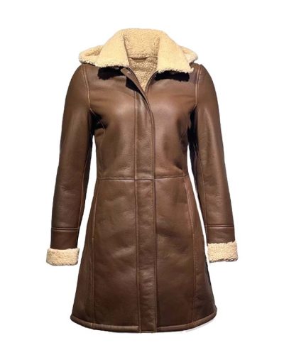 Dames cognac winter parka lammy-Zuidpool