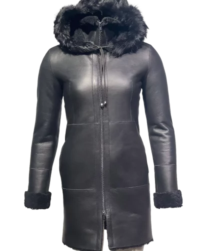 Lammy coat zwart parka -Noordool bestellen - BK Leder