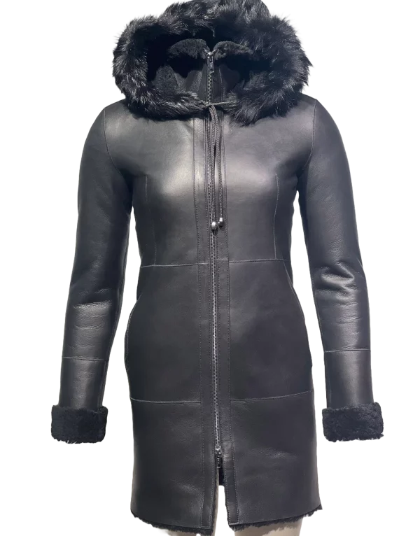 Lammy coat zwart parka -Noordool bestellen - BK Leder