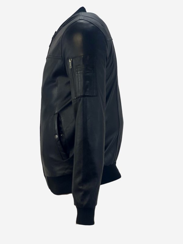 Leren jas heren zwart-Baseball Jacket bestellen - BK Leder