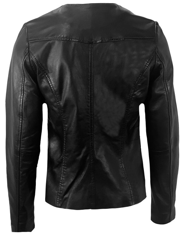 Leren jas dames zwart biker-noratto bestellen - BK Leder