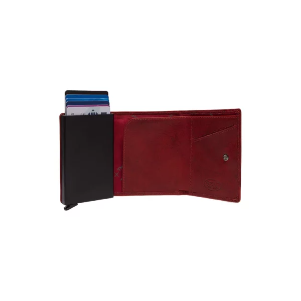 Chesterfield Leren Portemonnee Rood – Paris bestellen - BK Leder