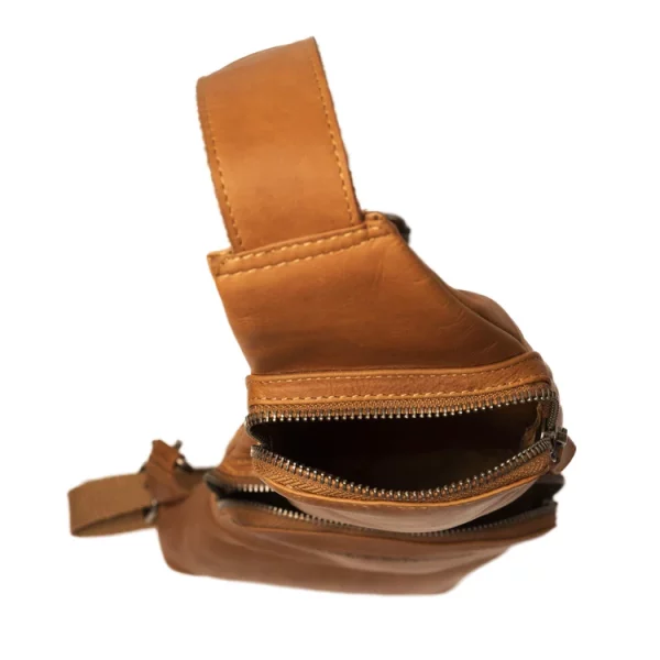 Chesterfield Leren Crossbody Rugzak Cognac – Logan bestellen - BK Leder