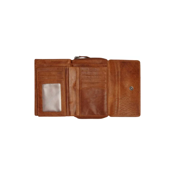 Chesterfield Leren Portemonnee Cognac – Rhodos bestellen - BK Leder