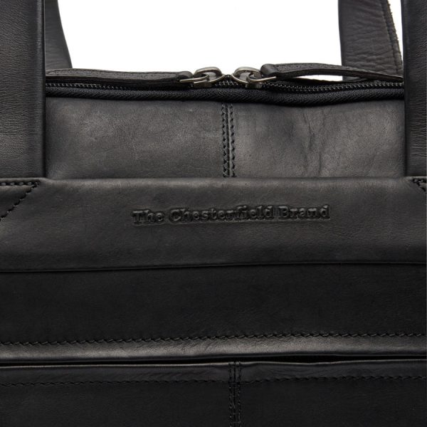 Chesterfield Leren Laptoptas Zwart – Ryan bestellen - BK Leder