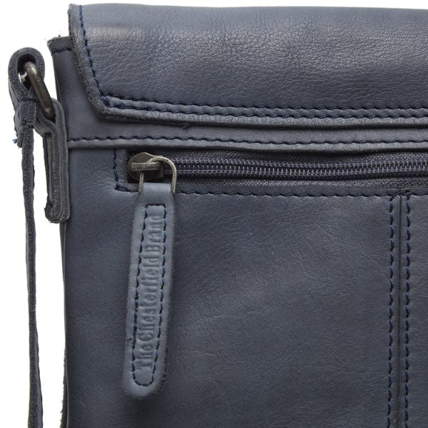 Chesterfield Leren Schoudertas Navy Blue – Duncan bestellen - BK Leder