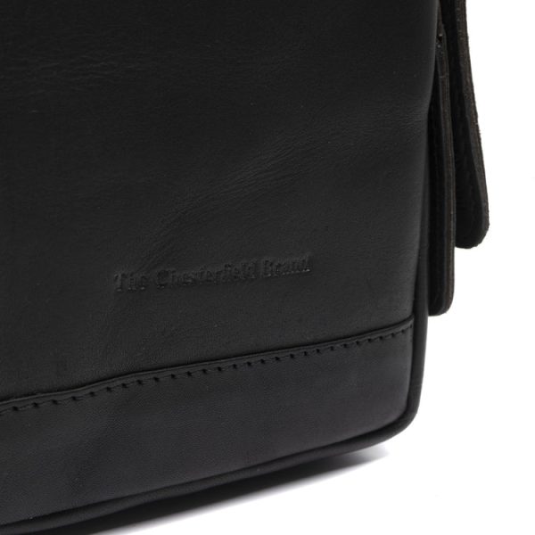 Chesterfield Leren Crossbody Tas Zwart – Riga bestellen - BK Leder