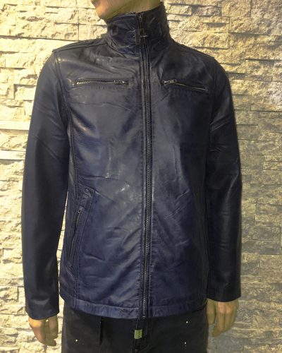 Blauw Heren Leren Parka- Albert bestellen - BK Leder