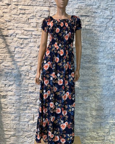 Elegante korte mouwen zomerjurk met bloemenprint