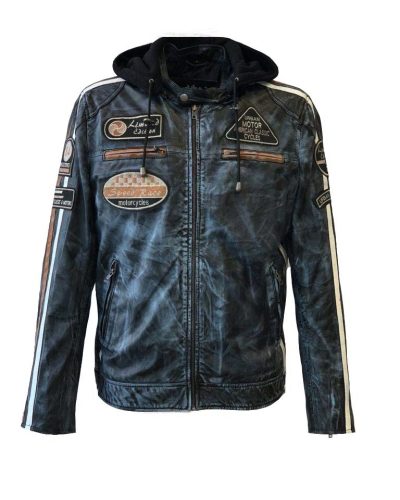 Heren leren jas met afneembare capuchon -Mardon - bestel bij BK Leder Heren leren jas met afneembare capuchon -Mardon