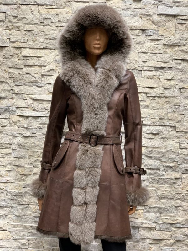 Lammy coat bruin parka bestellen - BK Leder