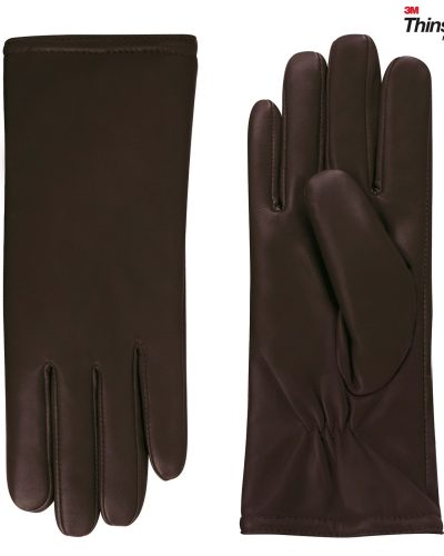 Handschoenen dames leren Laimbock Vallegio - Espresso