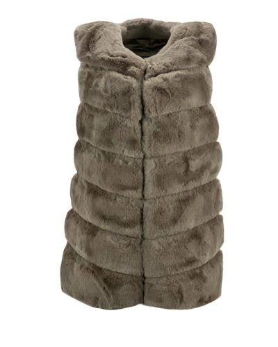 Dames Taupe Kunstbont Vest – Deina bestellen - BK Leder