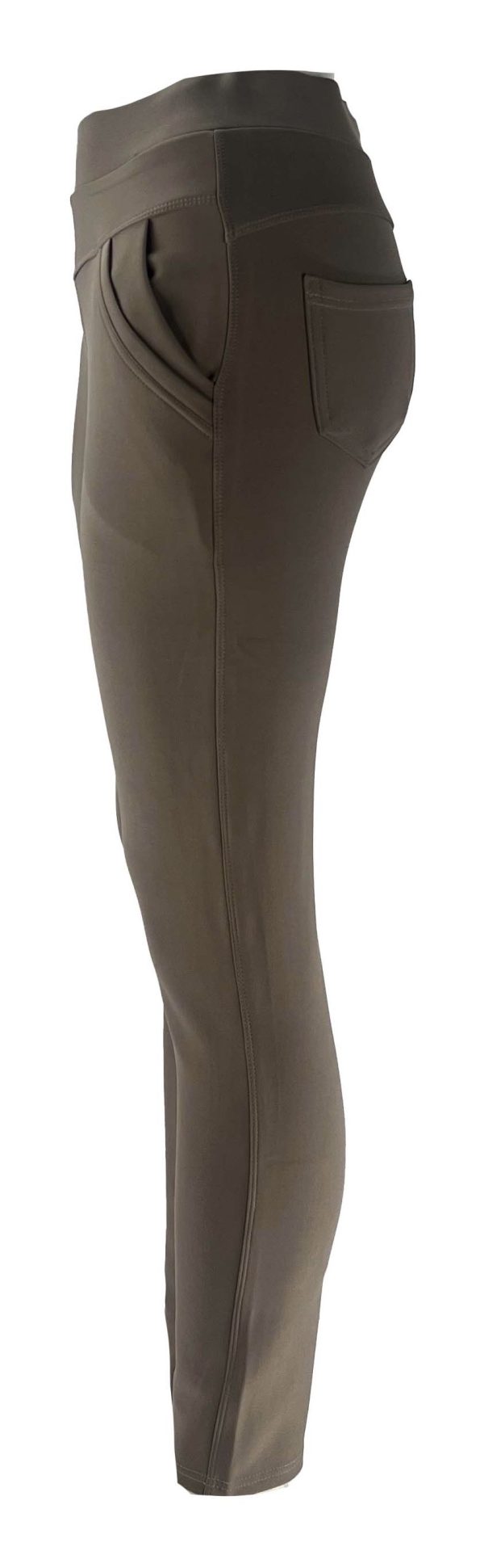 Stretch beige dames broek - Afbeelding 3