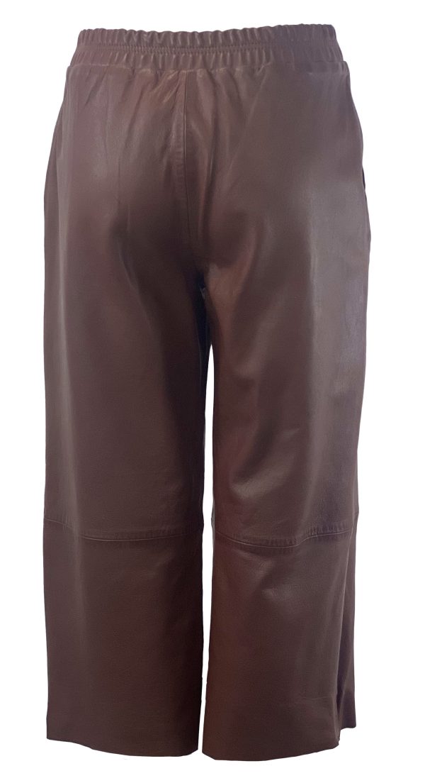 Leren dames broek Pecan -Bonita - Afbeelding 3