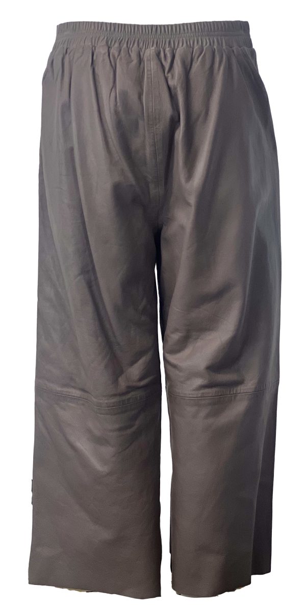 Leren Dames broek dark Taupe - Bonita - Afbeelding 4