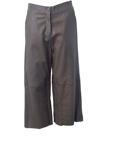 Leren Dames broek dark Taupe – Bonita bestellen - BK Leder