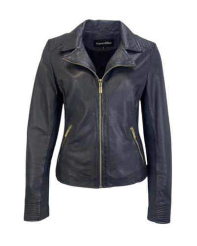 Dames Korte Blauwe Echte Leren Jas - Diane