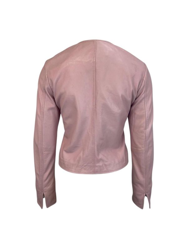 Dames Korte Roze Echte Leren Jas - Lotje - Afbeelding 3