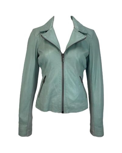 Dames Korte Blauwe Echte Leren Jas - Rosemary