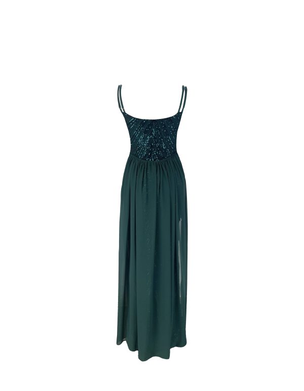 Groene Galajurk Met Sleep - Delfina - Afbeelding 2