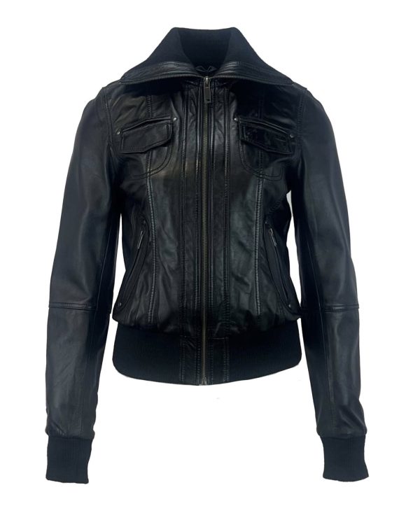 Motor leren jas dames-Normado
