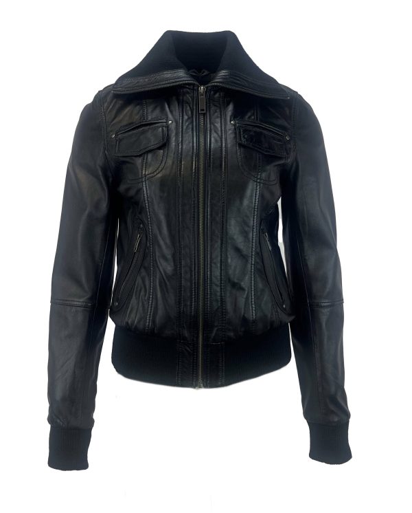 Motor leren jas dames-Normado - Afbeelding 4