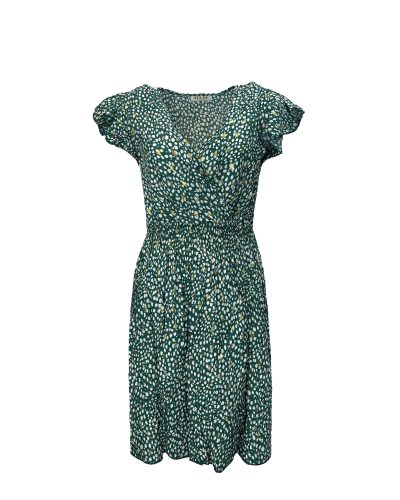 Korte Groene Zomerjurk Met Gouden Details - Dareen