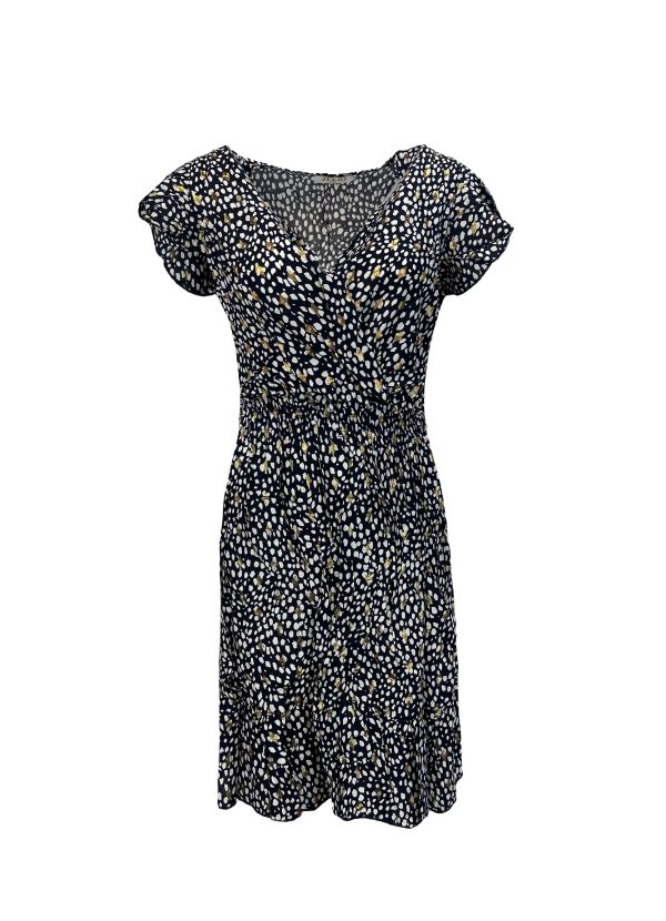 Korte Zwarte Zomerjurk Met Gouden Details - Dareen