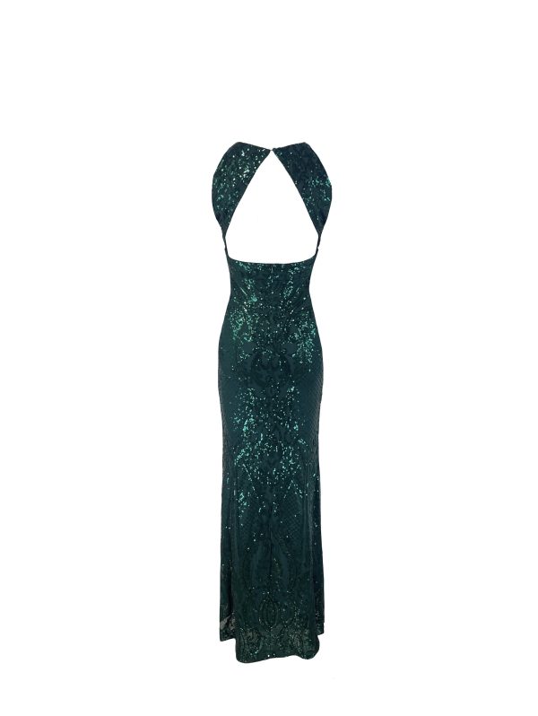 Groene Galajurk Met Open Rug - Delilah - Afbeelding 2