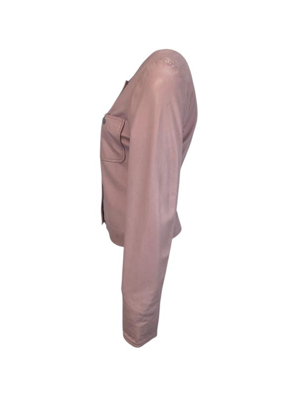 Dames Korte Roze Echte Leren Jas - Lotje - Afbeelding 2