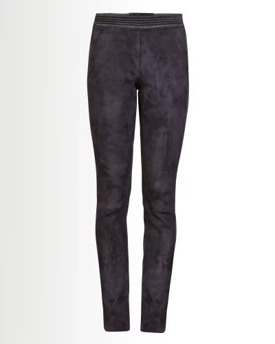 Vegan suede navy legging -Uma