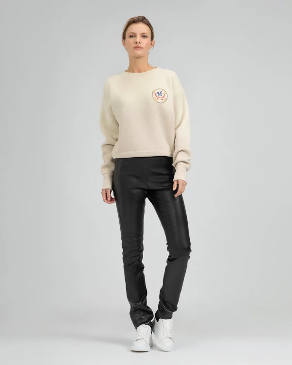 Dames zwart echt leren legging - Uma