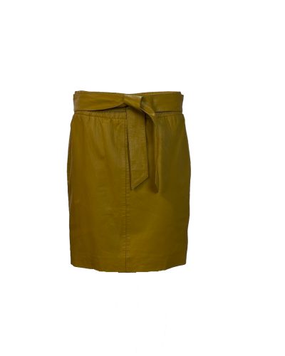 Echt leren geel korte rok -Ellea - bestel bij BK Leder Echt leren geel korte rok -Ellea