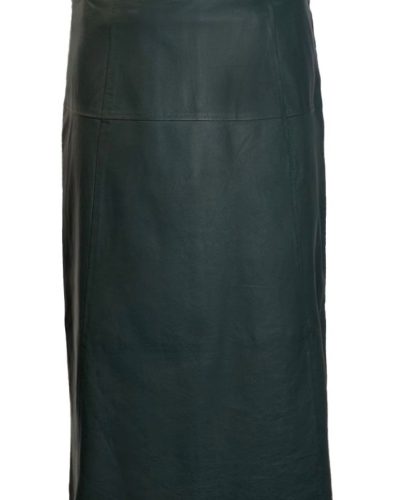 Echt leren lange rok -Jawan D/Groen