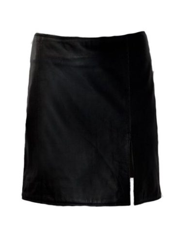 Dames zwart echt korte rok met split - Gionna