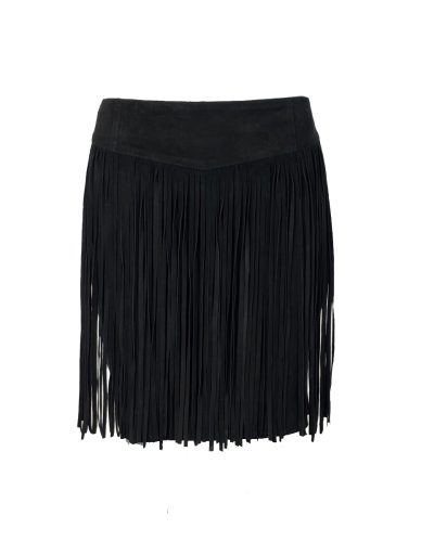 Echt leren zwart korte rok – TW18-L012 - bestel bij BK Leder Echt leren zwart korte rok - TW18-L012