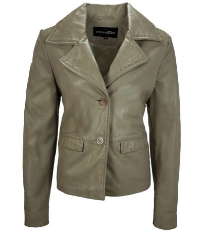 Echt leren beige  jas - Jureen