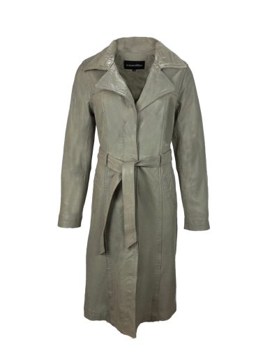 Echt leren kit lange jas – Donna - bestel bij BK Leder Echt leren kit lange jas - Donna