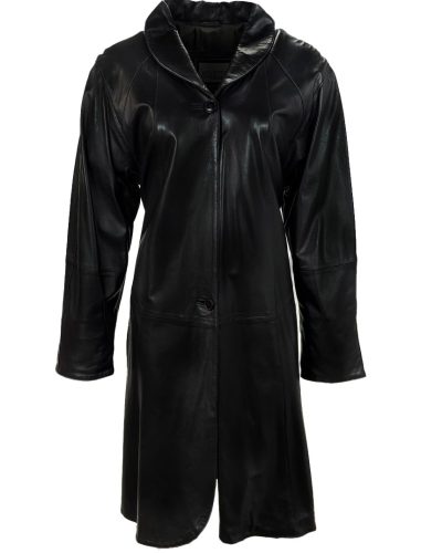 Echt leren zwart lange jas -Boncetti - bestel bij BK Leder Echt leren zwart lange jas -Boncetti