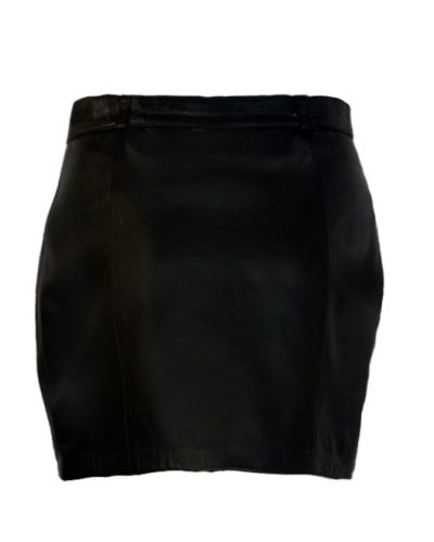 Echt leren zwart korte rok -Shona - bestel bij BK Leder Echt leren zwart korte rok -Shona