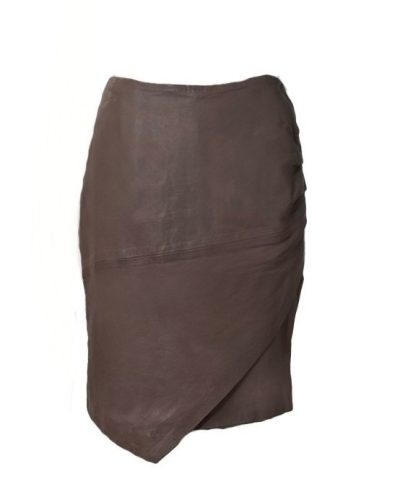 Echt leren mauve korte rok – Balina - bestel bij BK Leder Echt leren mauve korte rok - Balina