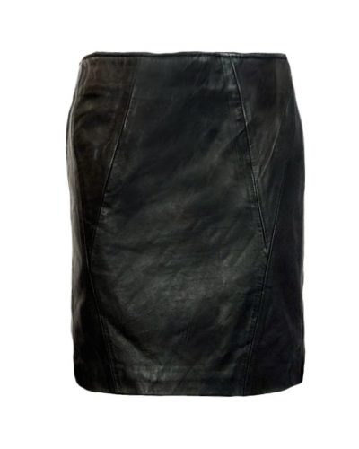 Echt leren zwart korte rok -Byane - bestel bij BK Leder Echt leren zwart korte rok -Byane