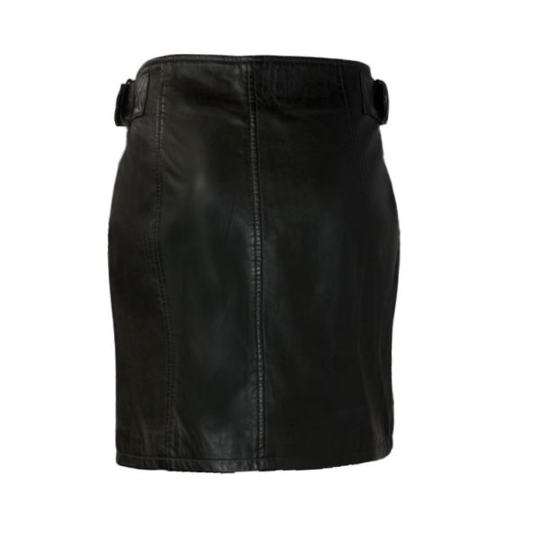 Dames leren korte rok groen -Lama - Afbeelding 2