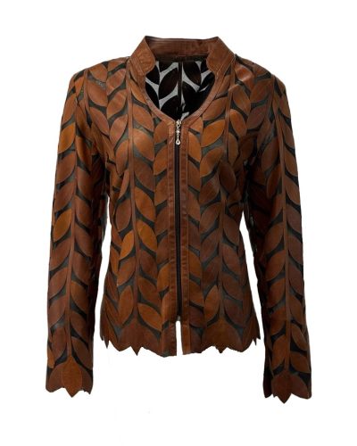 Dames bruin korte jas – Urkana - bestel bij BK Leder Dames bruin korte jas - Urkana