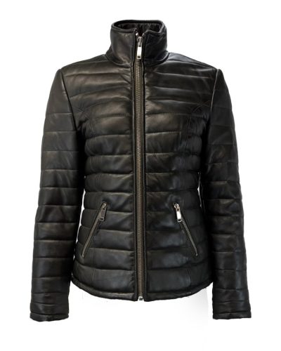 Echt leren zwart korte jas - Sanita