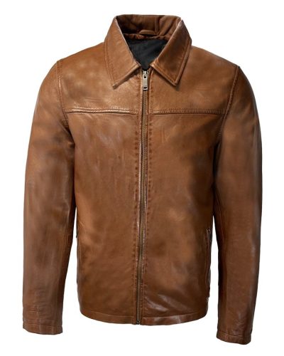 Heren lere cognac jas – Basim - bestel bij BK Leder Heren lere cognac jas - Basim