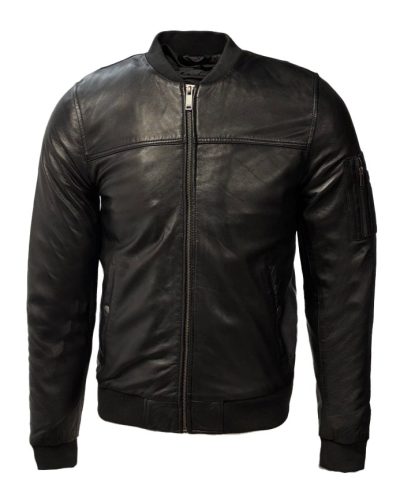 Echt leren zwart korte jas - Dasia